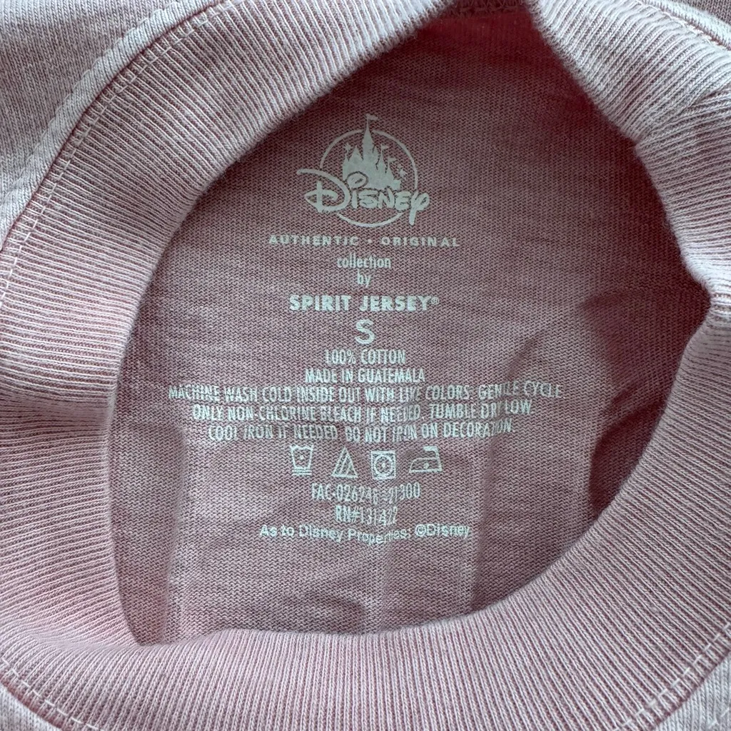 Unisex Walt Disney World Pink Rose Gold Glitter Spirit Jersey Size Small Rare - Image 7