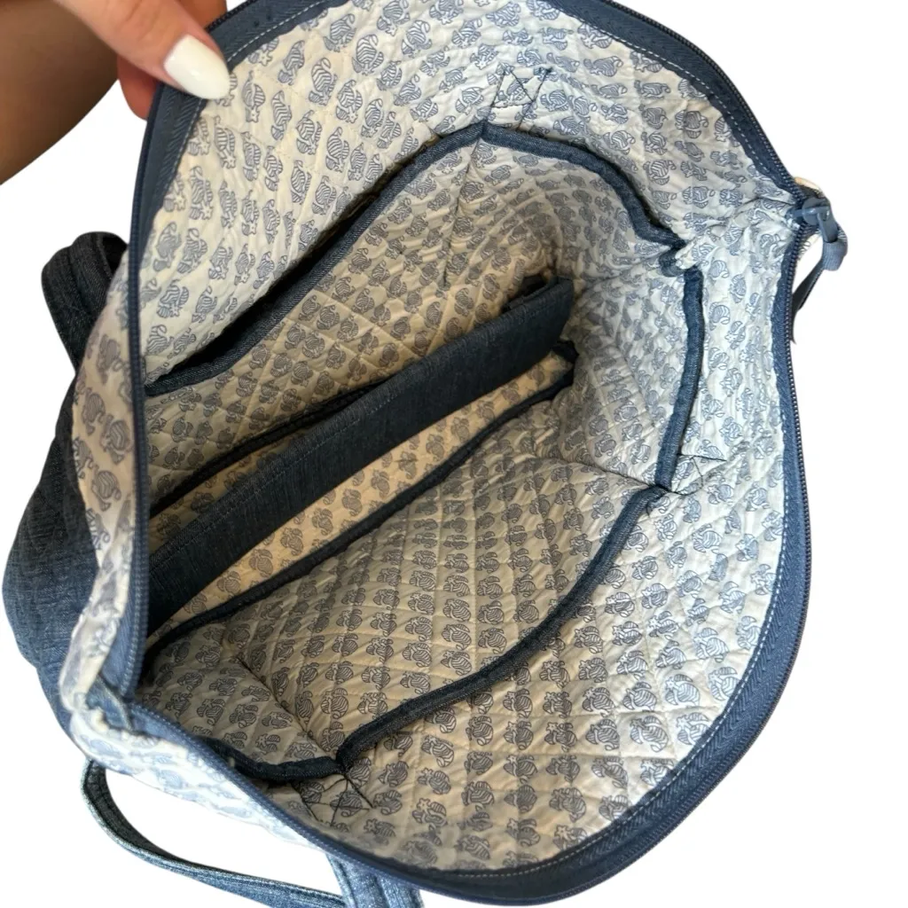 Navy Blue & White Design Bag Set Purse Travel Cosmetics Wallet Cardholder Style! - Image 5