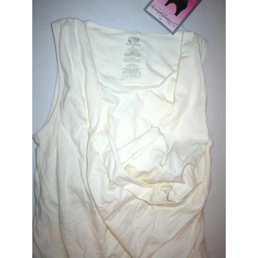 New NWT Womens Marika Bra Top Tank Yoga Pilates XS Off White Shape Tummy Control - Image 2