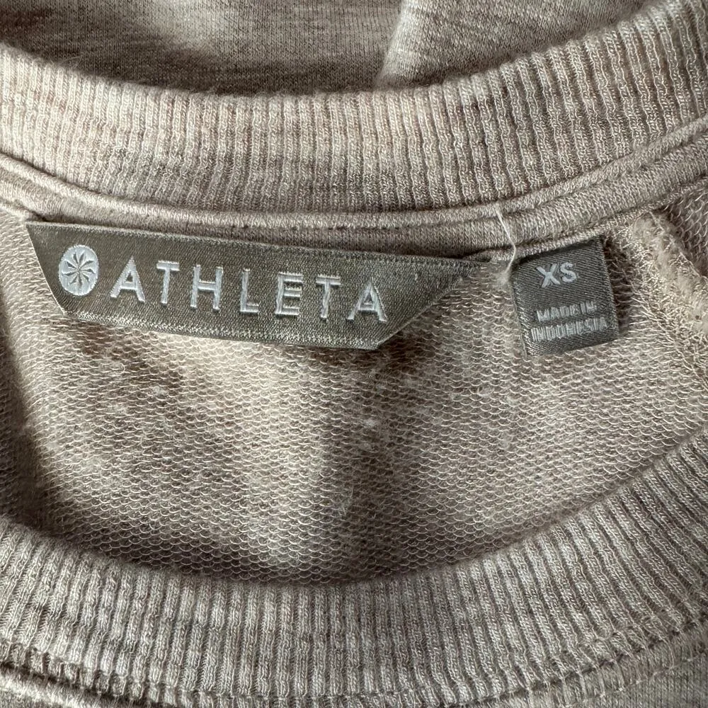 Athleta X-Small Criss Cross Sweatshirt Tulip Hem Stretch Semi-Fitted Long Sleeve - Image 8