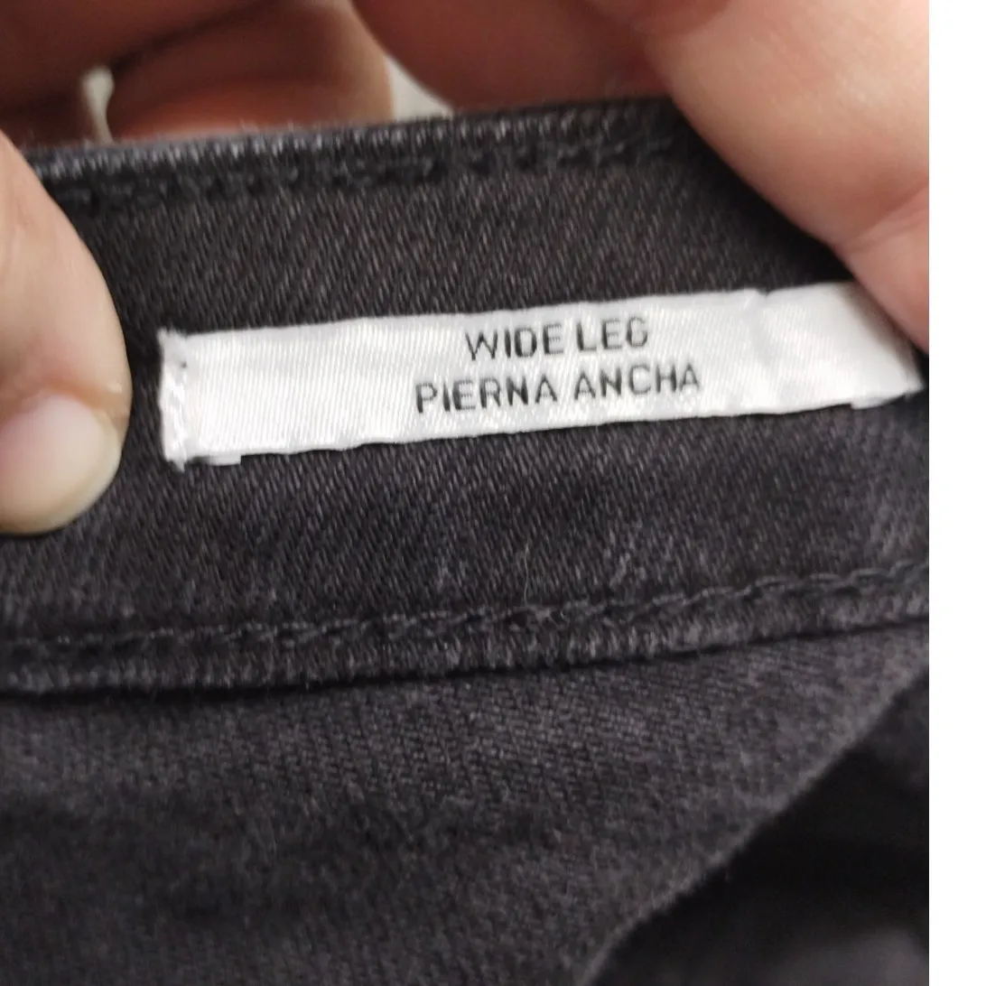 AVA & VIV NWT Plus Size 26 Black Wide Leg High-Rise Relaxed Fit Stretch Jeans - Image 4