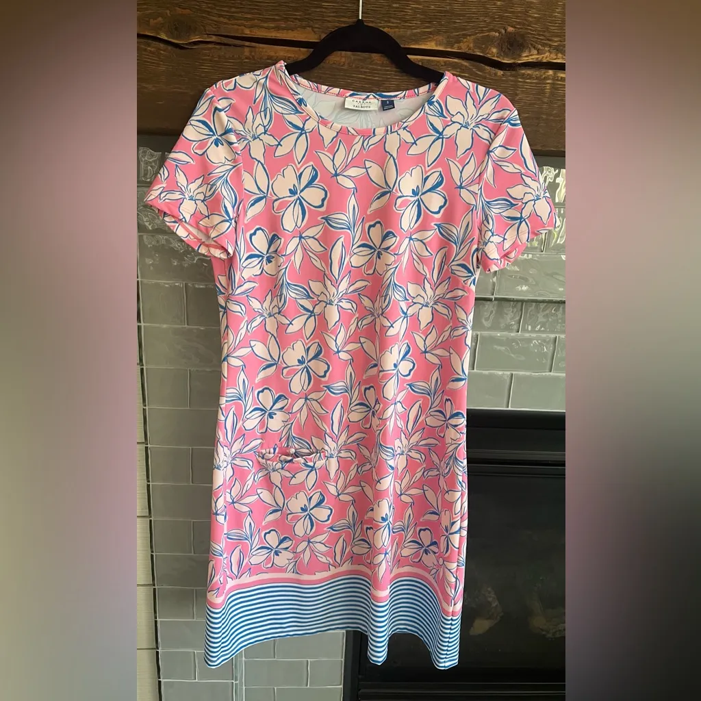 Cabana Life Talbots Tunic  Dress Floral Small UPF 50+ Vacation Resort EUC $129 - Image 3