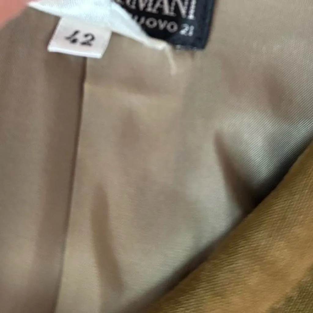 90s Vintage Giorgio Armani Olive Blazer - Image 6