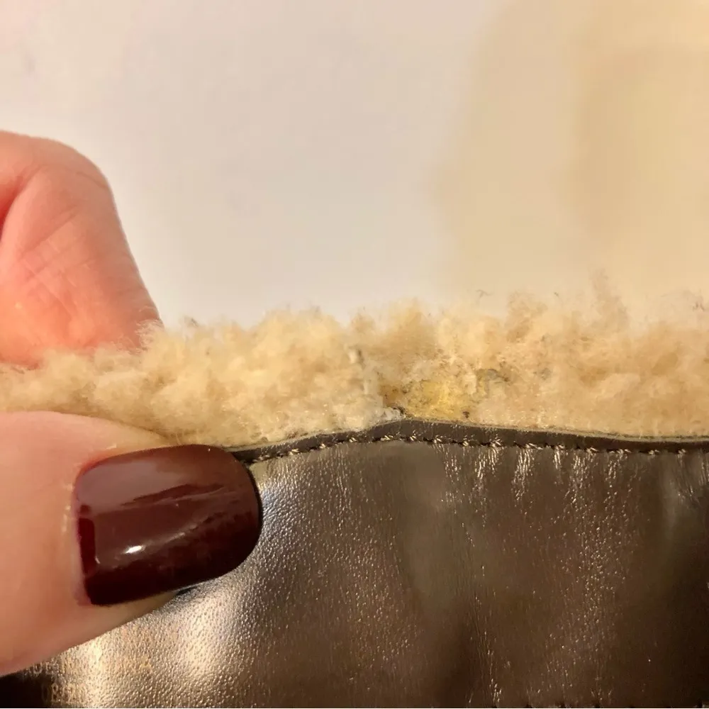 Kenneth Cole Reaction Triple Flirt Suede Wedge Boot 8.5 Brown - Image 14