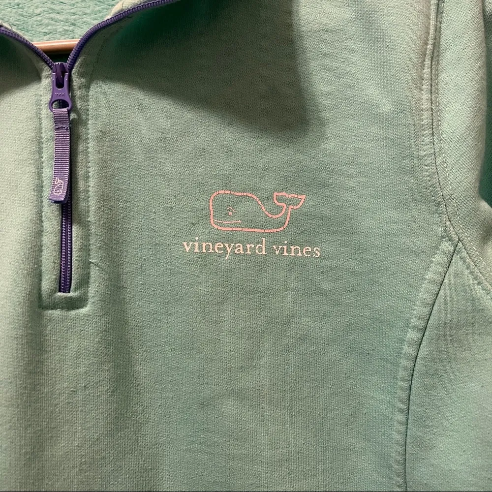 Vineyard Vines Aqua / Teal Quarterzip - Image 6