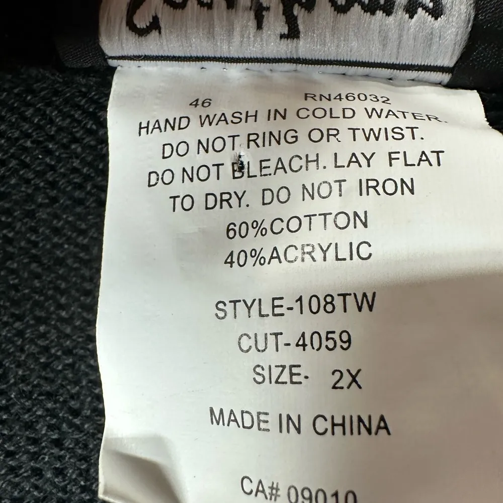 Southern Lady Embroidered Christmas Cardinal Birds Pine Bough Sweater Vest Sz 2X Black - Image 10