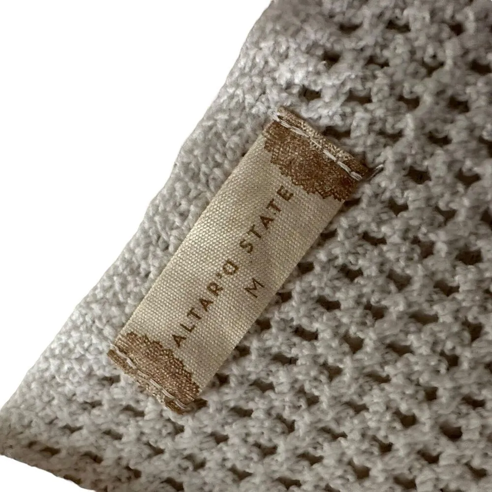 Altar'd State Crochet Crop Top Sunflower Pattern Size‎ M Festival BOHO Soft Girl - Image 10