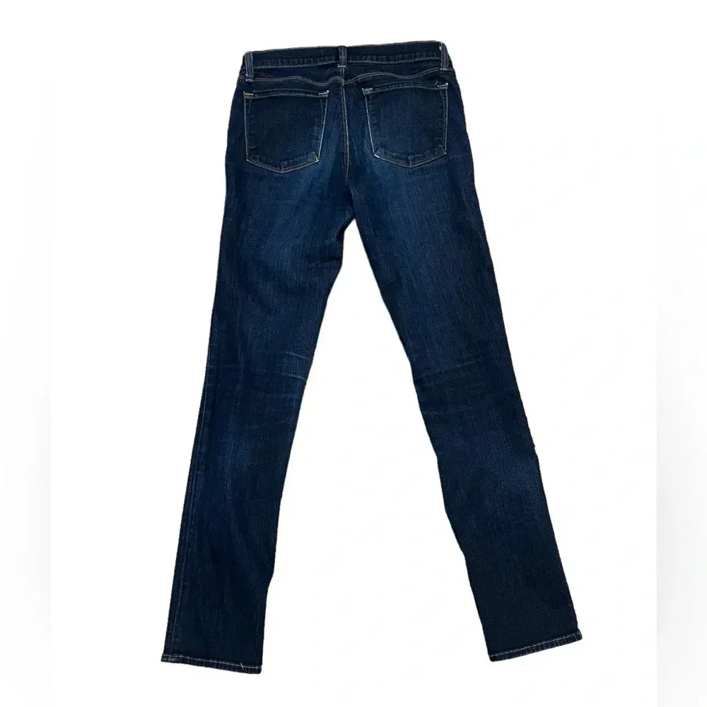 J Brand Low Rise Dark Wash Skinny Jeans Womens Classic Modest Y2k Retro Size 28 - Image 3