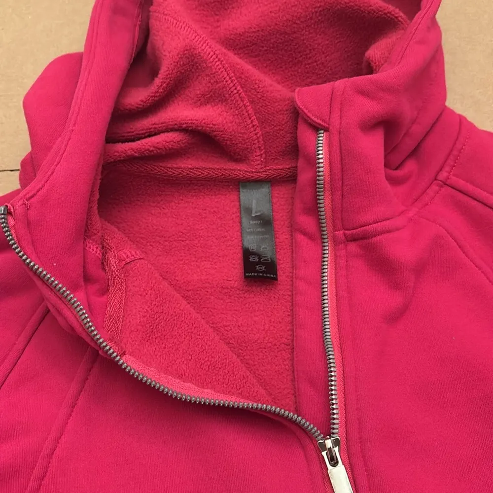 Scuba hoodie sweatshirt raspberry pink large women’s - Image 2