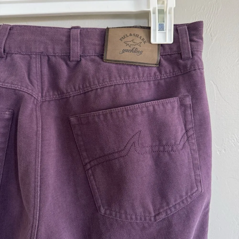 Paul & Shark Yachting Straight Leg Pants Woman’s USA 34 Purple - Image 3