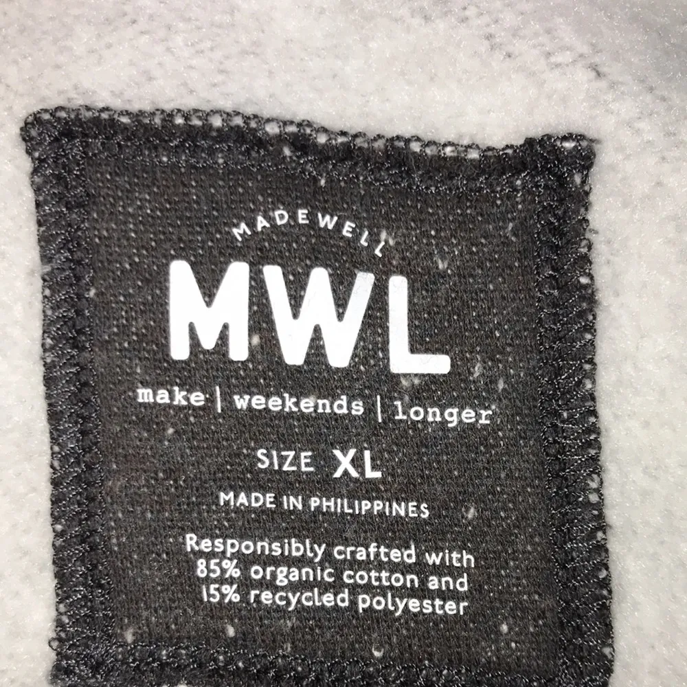 Madewell  MWL Women’s Charcoal Gray White Speckled Knit Mock Neck Sweatshirt - Image 7