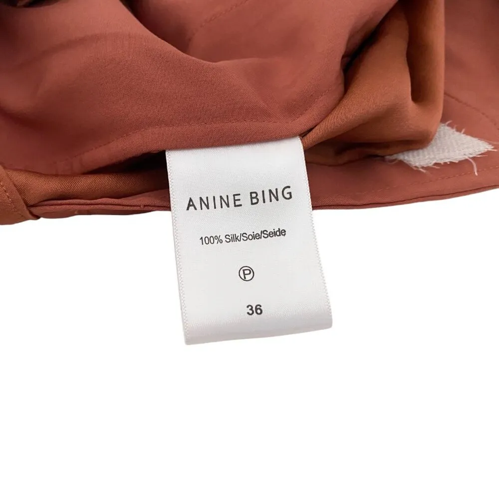 Anine Bing Carrie Pant in Silk Terracotta - Image 6