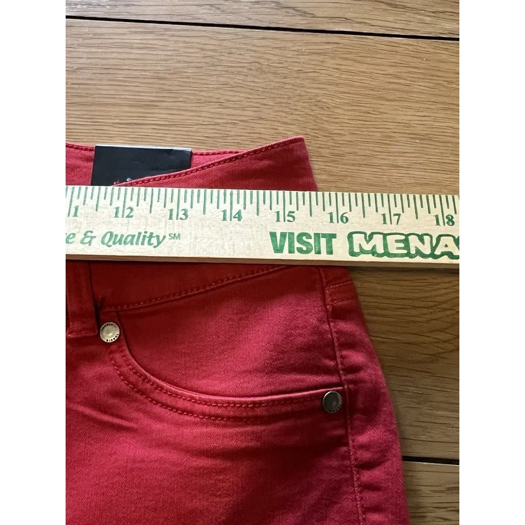 Torrid Jegging Women's Size 12 Salsa Denim Bermuda Jean Shorts Preppy Beach City - Image 3