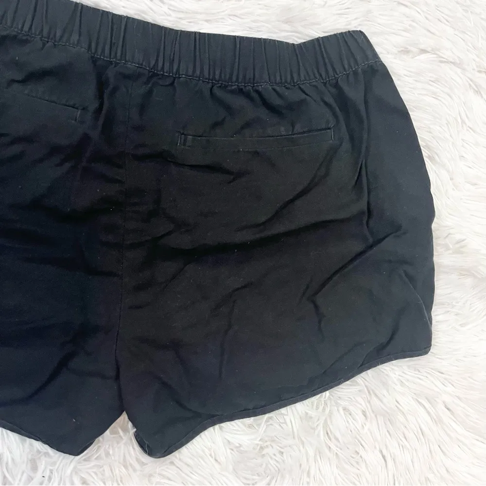 MADEWELL Solid Black Pull On Cotton Shorts Small - Image 6