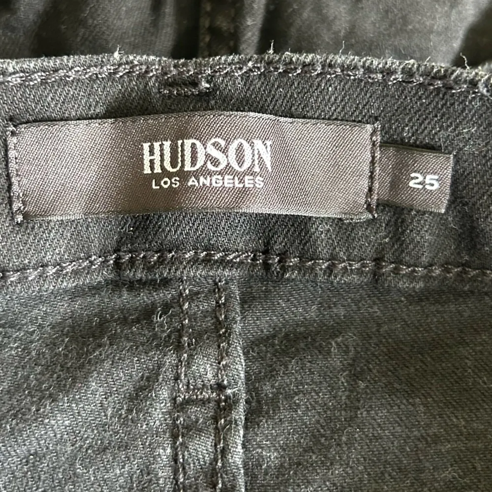 Hudson Barbara Bootcut Black High Rise Waist Distressed Denim Jeans Size 25 - Image 5