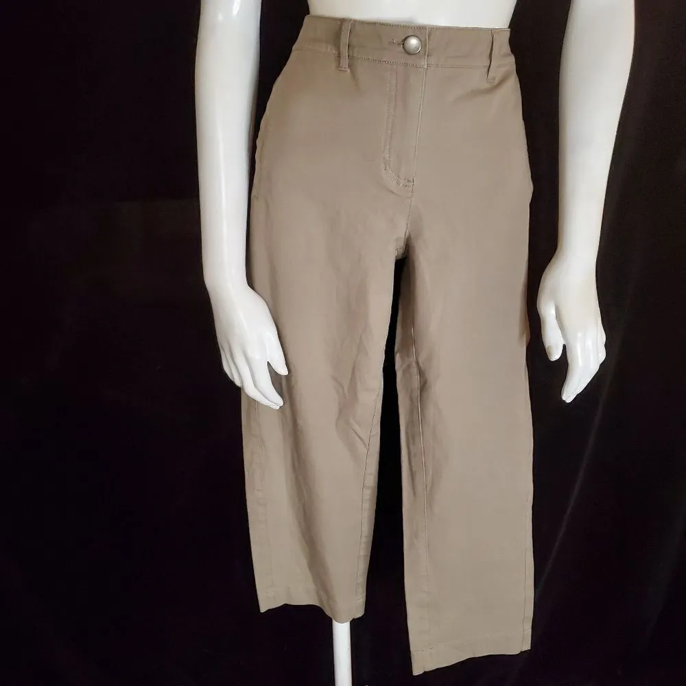 Eileen Fisher Khaki Capris (XS) - Image 2