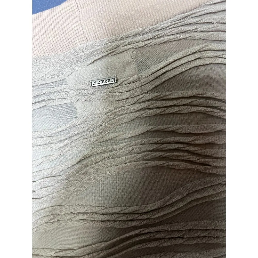 Element Off the Shoulders Cardigan Womens Sz Med/L Oversized Textured Lagenlook Size L - Image 7