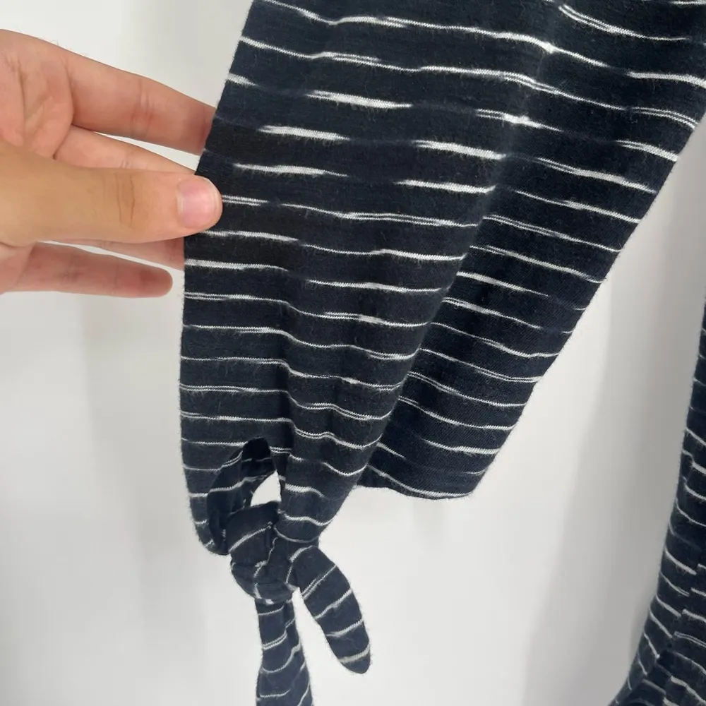 Habitat stripped black and white lag and look boho 3/4 tie long sleeve size xs - Image 6