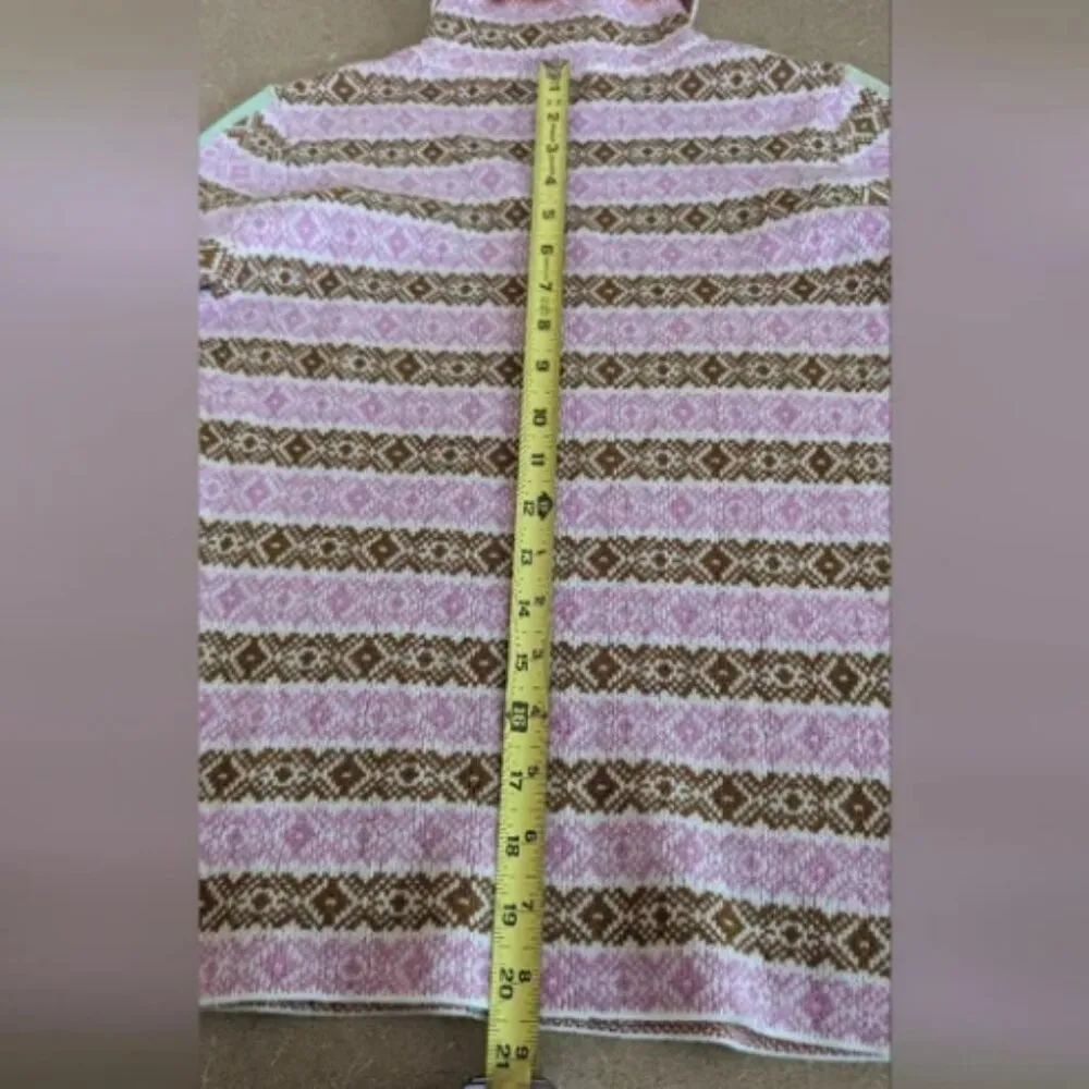 ANTHROLOGIE Maeve Ski Slope Fair Isle Turtleneck Sweater XSmall - Image 6