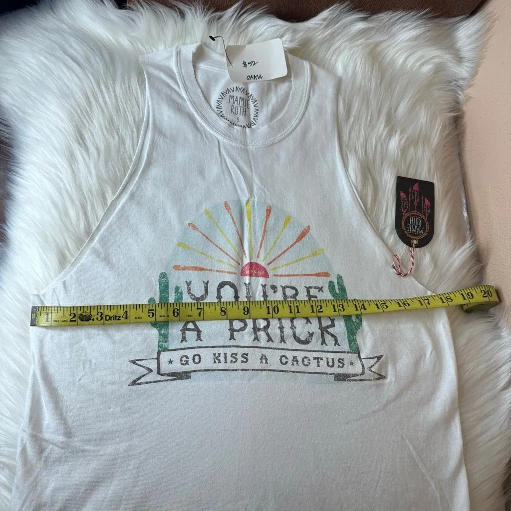 Mamie Ruth You’re a Prick Go Kiss Yourself Muscke Tank Size Small White - Image 6