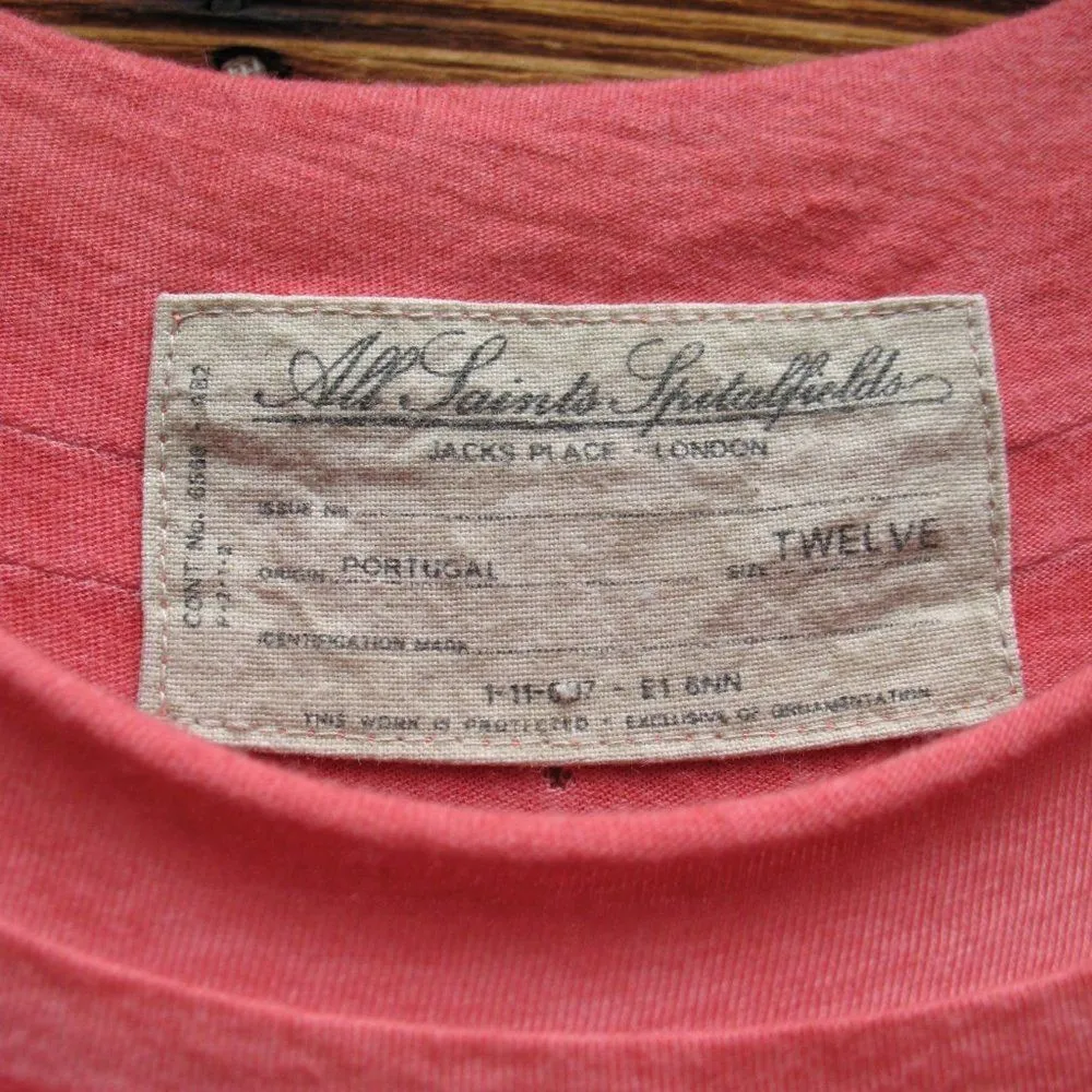 All Saints Pleated Soft Jersey Knit Top - Image 7