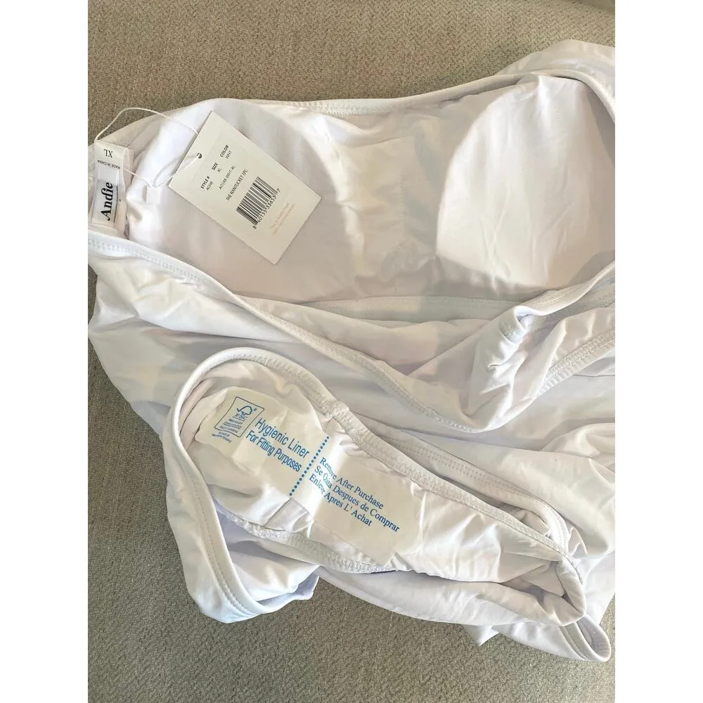 NWT Andie Swim The Nantucket One Piece Swimsuit White Size XL - Image 5