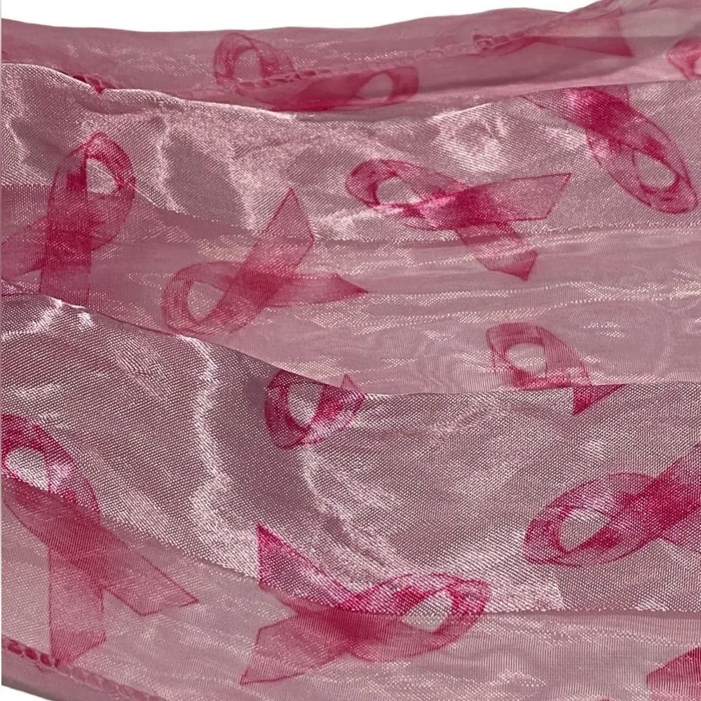 Pink Ribbon Breast Cancer Awareness Scarf, Earrings & Pin Set NWT - Image 3