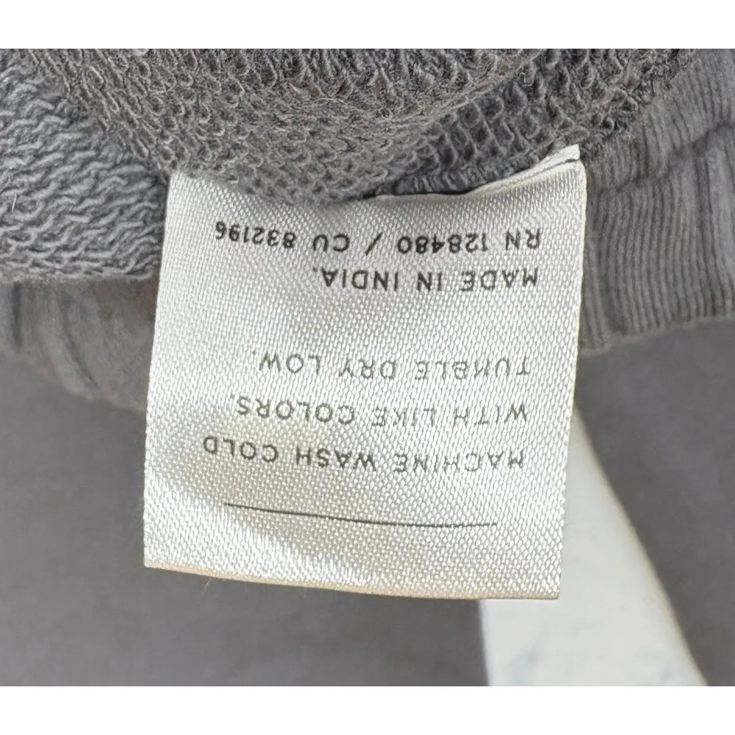 PACT Women's Organic Cotton Grey Cropped Wide Leg Lounge Sweat Lounge Pants XS - Image 5