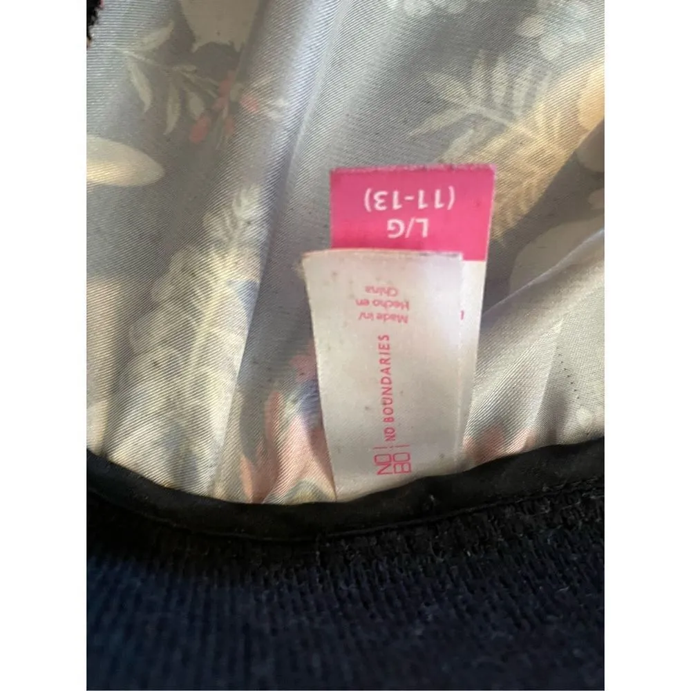 No Boundaries Multi-Color Floral Long Sleeve Full Zip Jacket Size L (11-13) Juni - Image 6