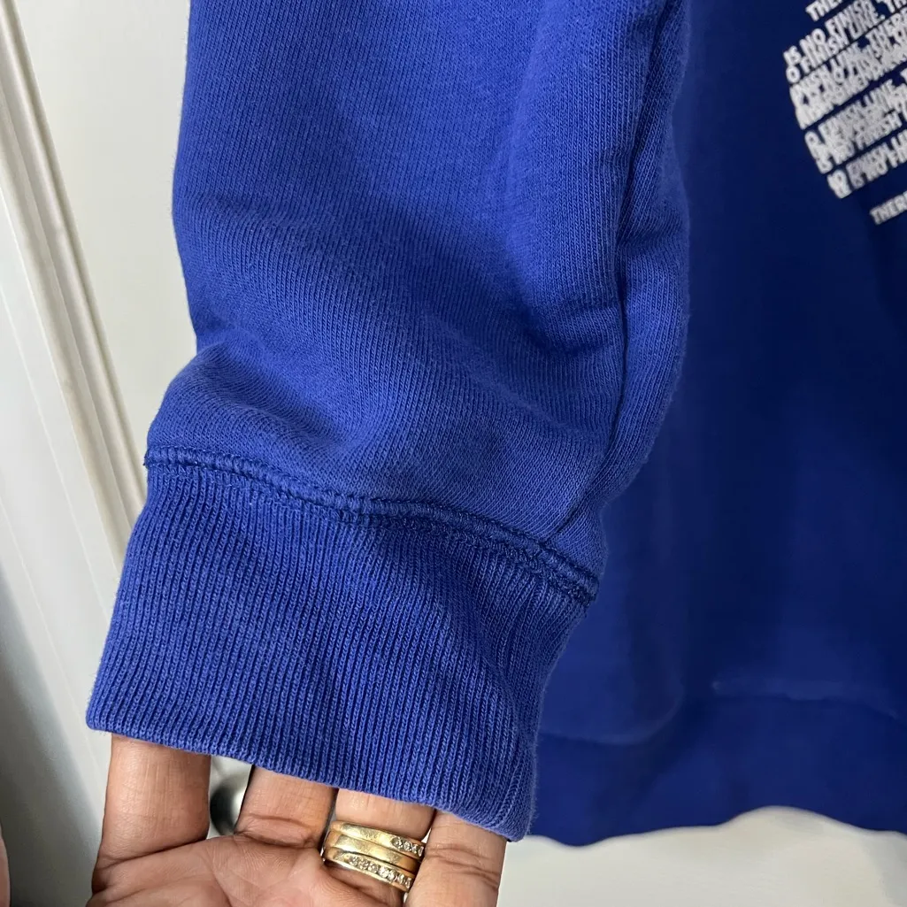 Nike women’s oversized sweatshirt - wide neck - blue Size Large - Image 6