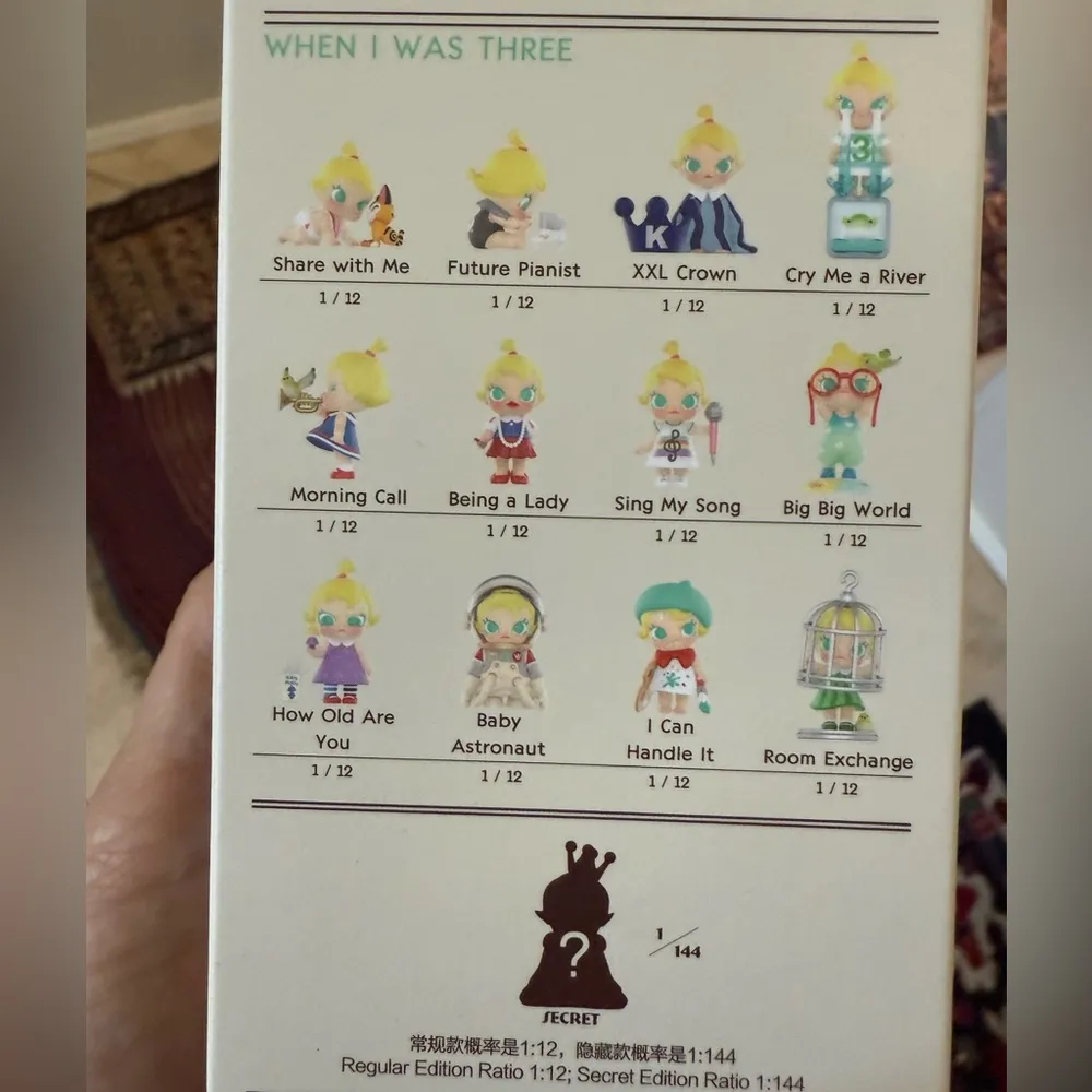 POP MART Baby Molly When I Was Three Series Sealed Blind Box Blue - Image 2