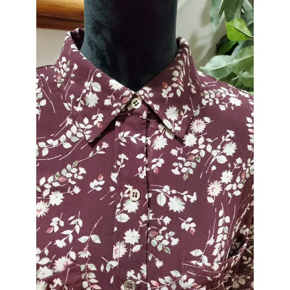 Soho Women's Floral Polyester Long Sleeve Collared Casual Shirt Size XL - Image 3