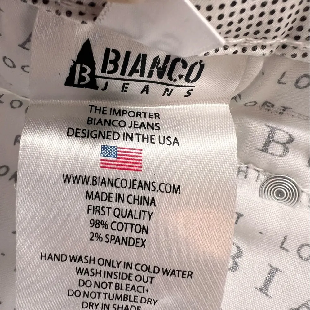 Bianco Blake Girlfriend Jeans in white silver snake print lurex Size 29 - Image 9