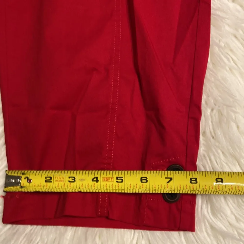 Kim Rogers Comfort Waist Crop Pants size 12 brand new color red two front pocket - Image 14