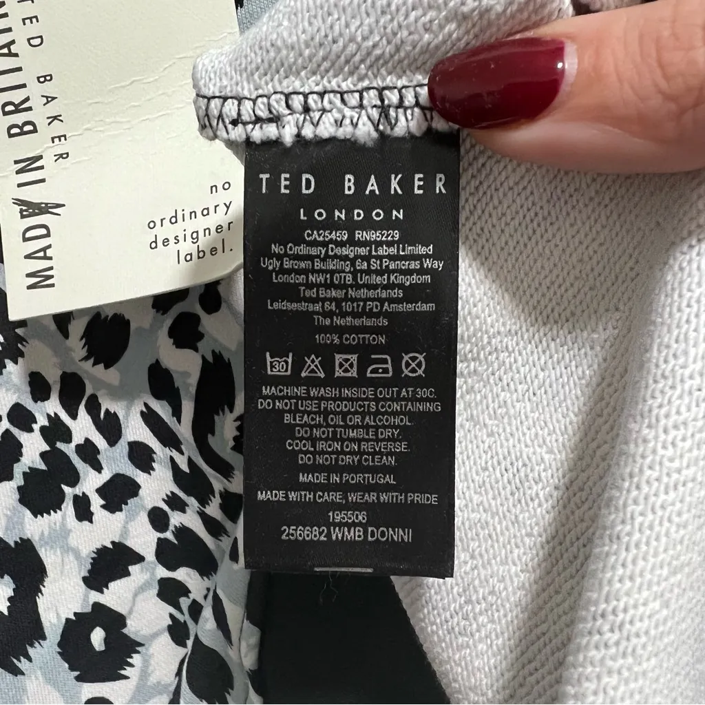 NEW NWT Ted Baker Donni Oversized Leopard Jersey Sweatshirt - Image 9