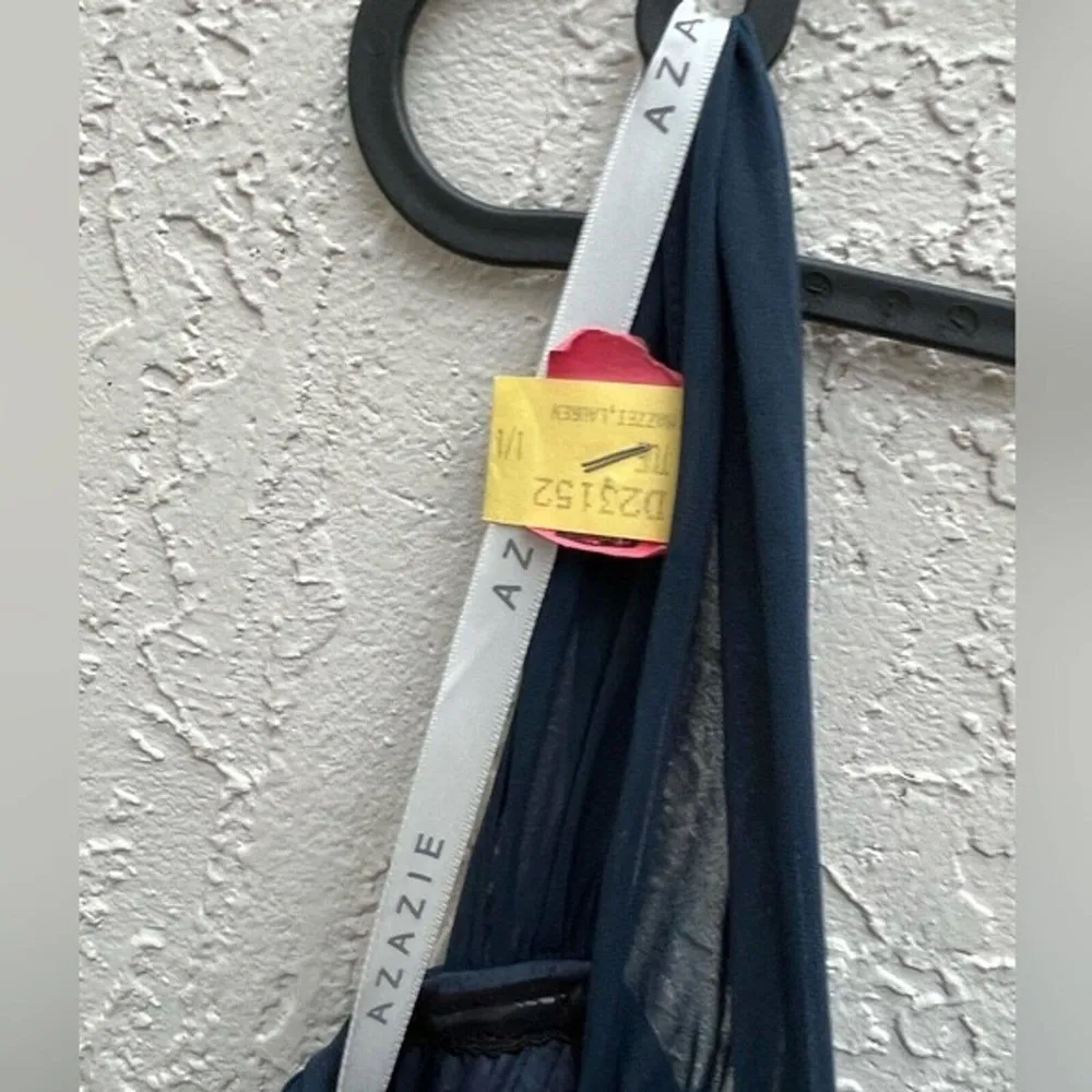 petrol blue maxi bridesmaid dress gown US 12 - Image 7