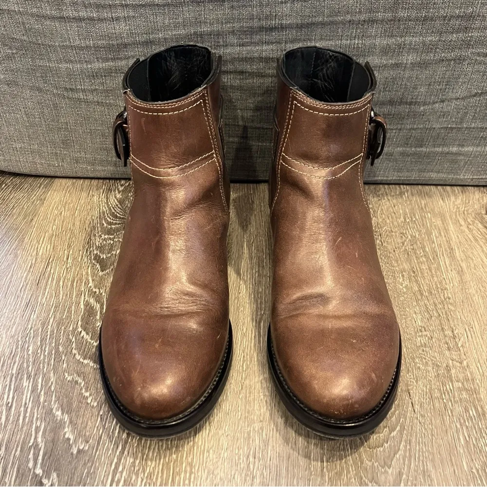 Alexander McQueen Brown Leather Ankle Boots Women’s Size 40 - Image 3