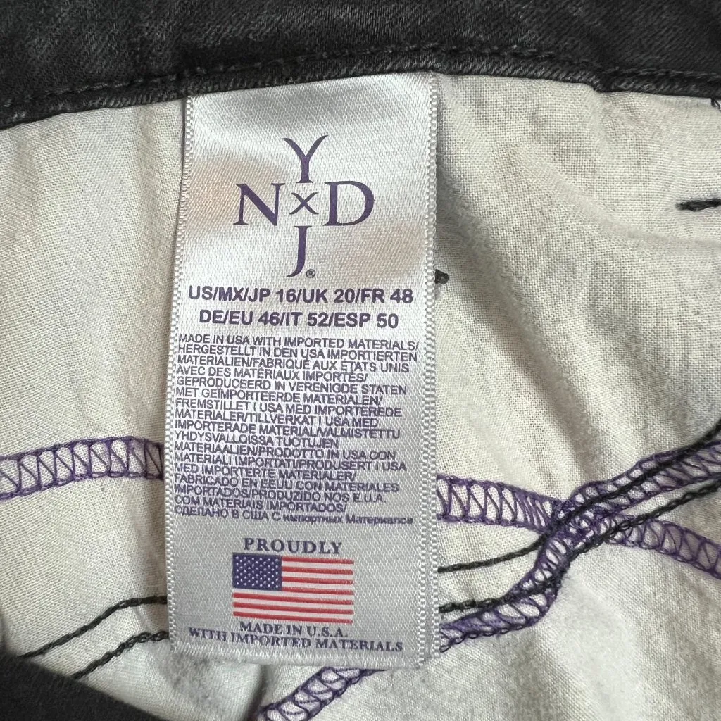 NYDJ Jeans Womens‎ 16 Black Denim Marilyn Straight Stretch Lift Tuck Technology - Image 12