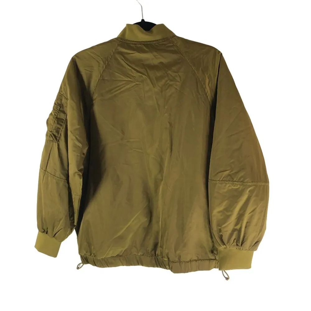A New Day Womens Olive Green Water Resistant Bomber Jacket Size S - Image 4