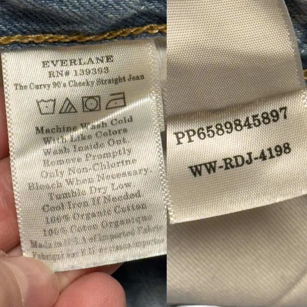 Everlane The Curvy 90S Cheeky Straight Jean Organic Cotton Crop Ankle Size 28 - Image 15