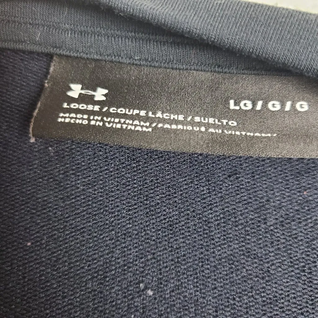 Women’s Under Armour‎ Rival Terry Crew Long Sleeve Large Shirt Black sweatshirt - Image 2