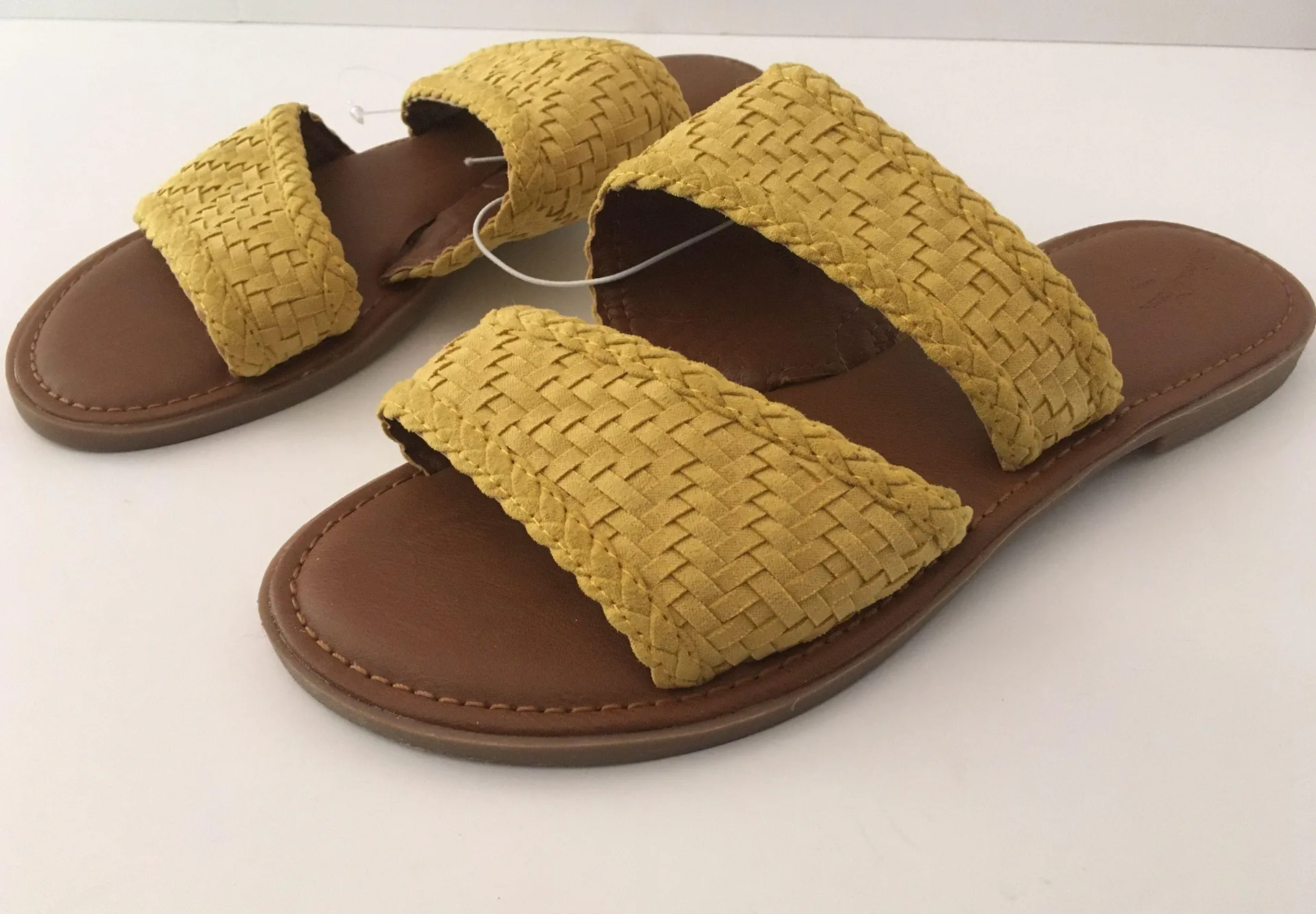 Yellow Woven Sandals, Size 8 1/2 - Image 2