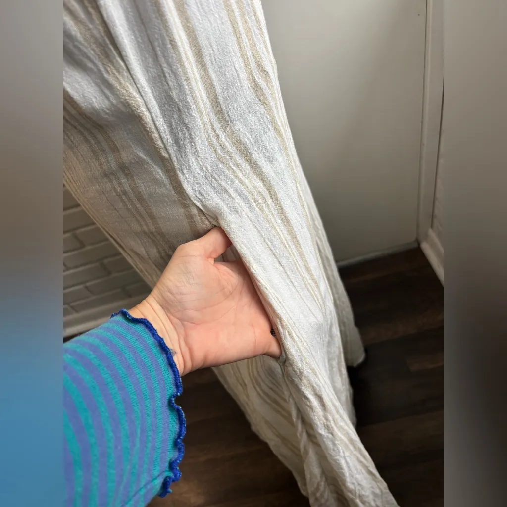 Calypso St Barth Linen Blend Beaded Maxi Dress 12‎ boho coastal resort vacation - Image 6