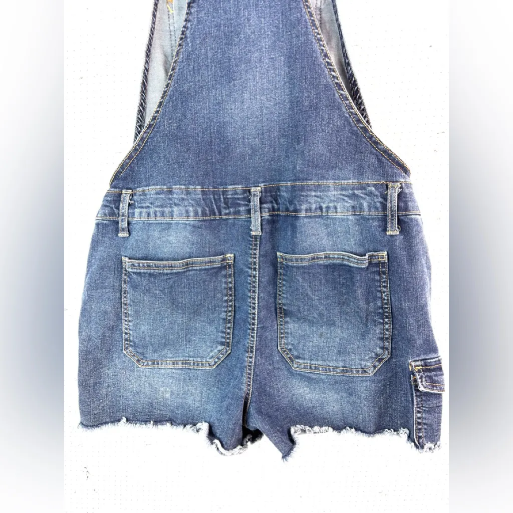 Wallflower M Blue Denim Shortalls Overalls Size 8 - Image 7