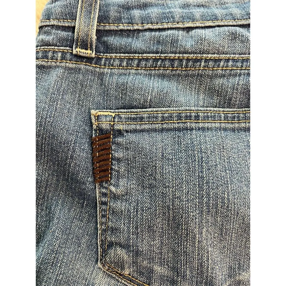 Paige Women's Blue Canyon Flare Jean Shorts Size 28 Standard Summer Casual - Image 7