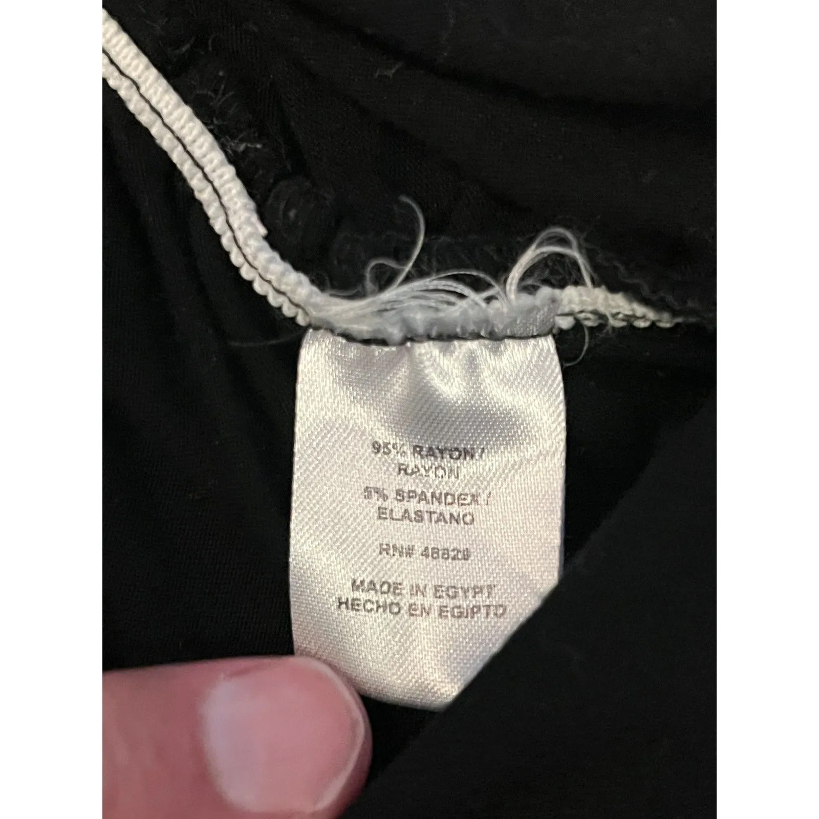 Love NY LA Top Womens Large Black Long Sleeve V Neck Lace Up Eyelet Ruched Shirt - Image 6