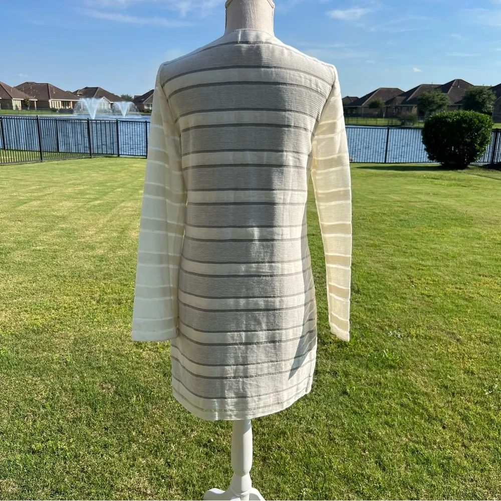 Ramy Brook Knit Cream Striped Dress - Image 5