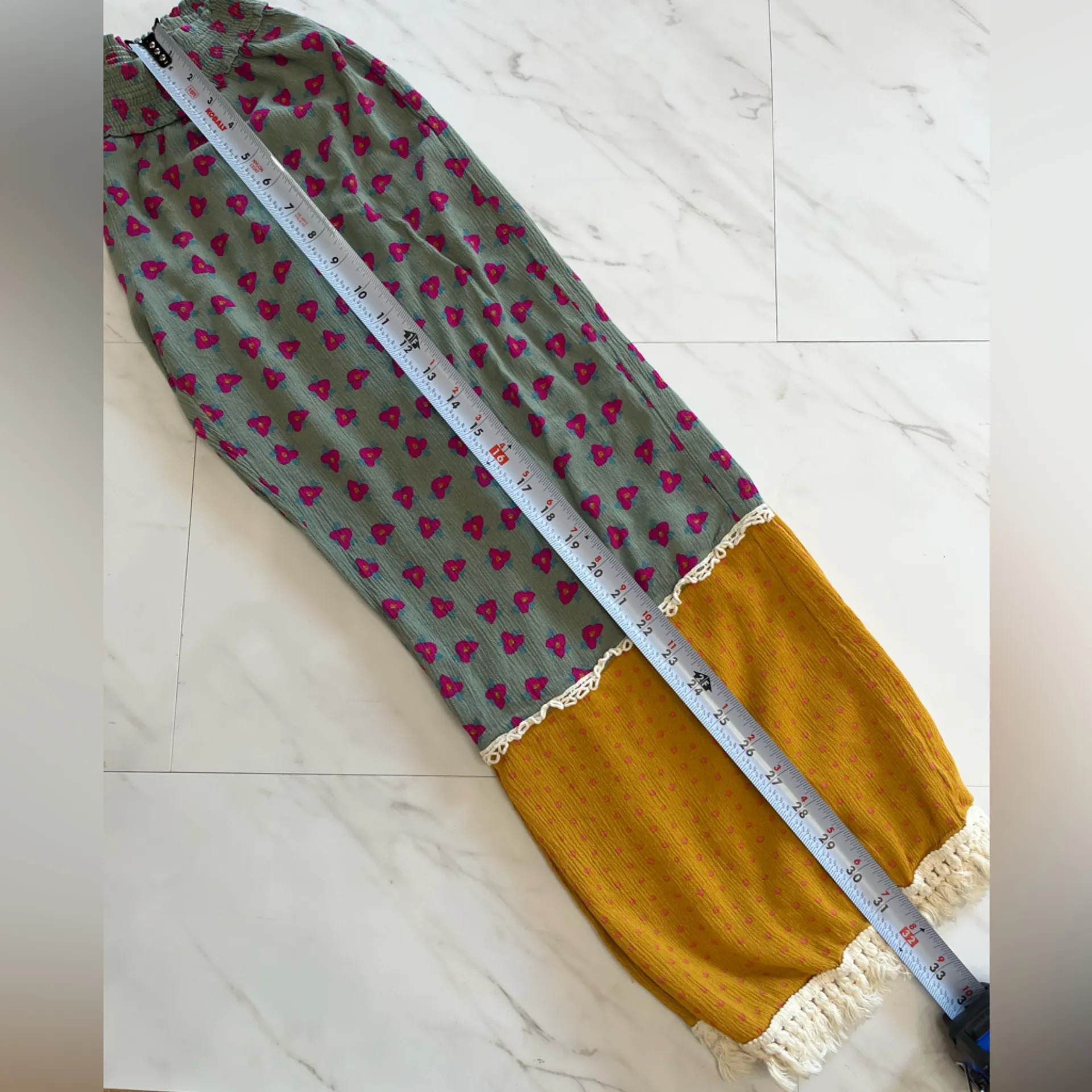 Natural Life Floral Print Wide Leg Pants Pajama Lounge Boho Whimsical Size Small - Image 7