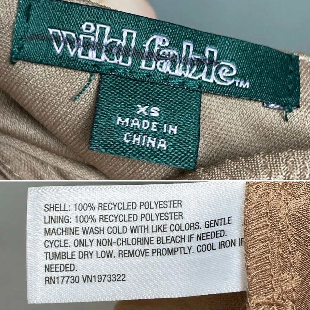 Wild Fable Halter Dress Floral Brown Size XS Backless Back Slit Elegant Maxi - Image 12