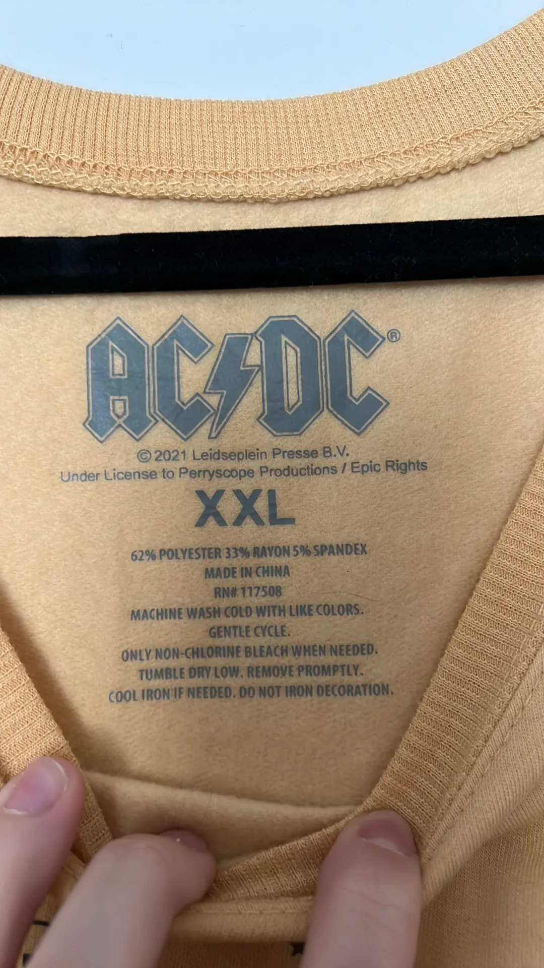 AC / DC Mustard Yellow Long Sleeve  - Image 2